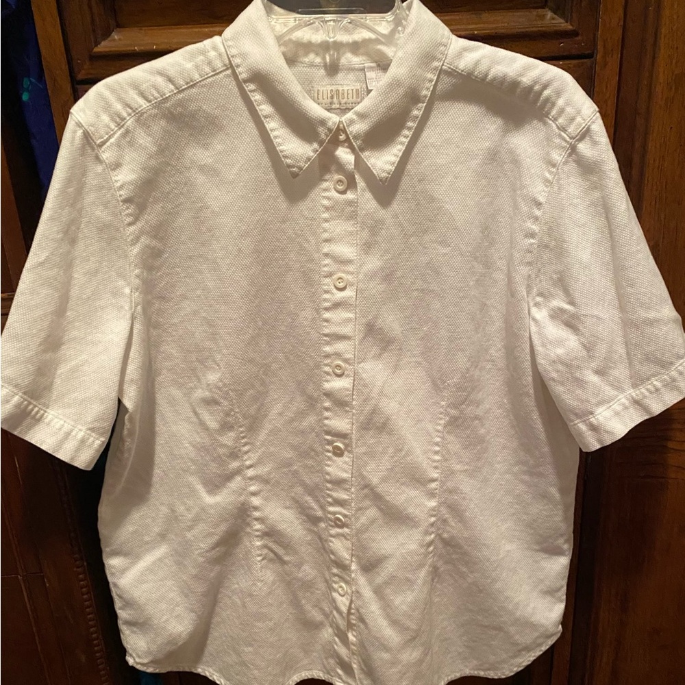 Liz Claiborne Classic White Button Down Shirt